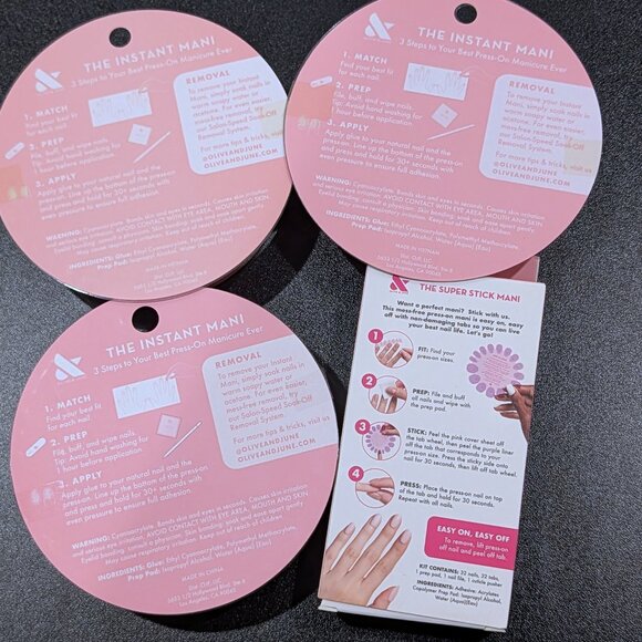 Set of Four (4) NEW Mani Press-On Sets from Olive & June - Picture 11 of 11